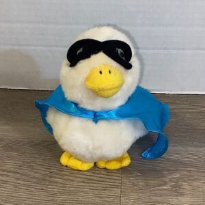 AFLAC Duck Stuffed Plush Animal Blue Cape Mask Superhero Sound Atlanta Childrens
